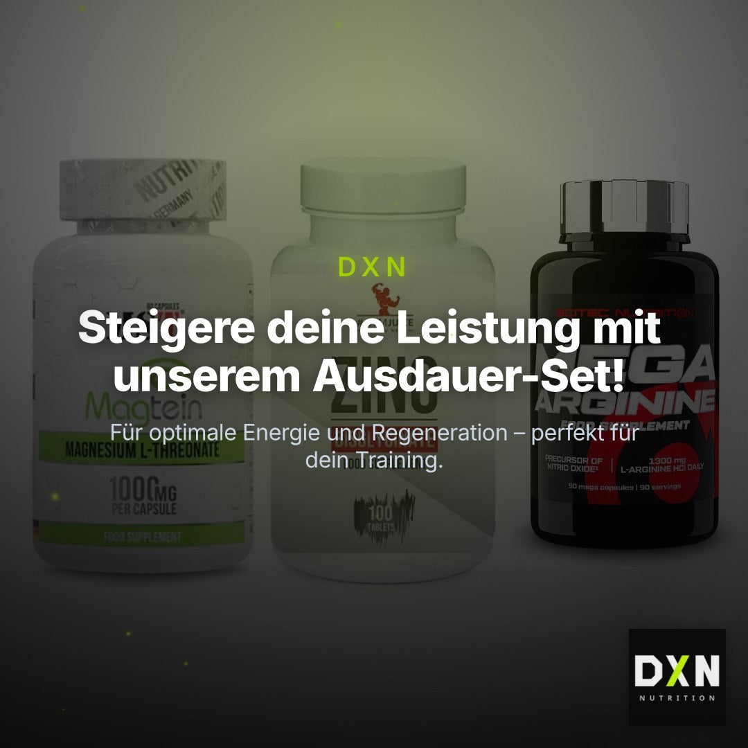 Ausdauer-Set: MST Magnesium + #GYMJUICE ZINC + Scitec Mega – Clean Showcase Plus