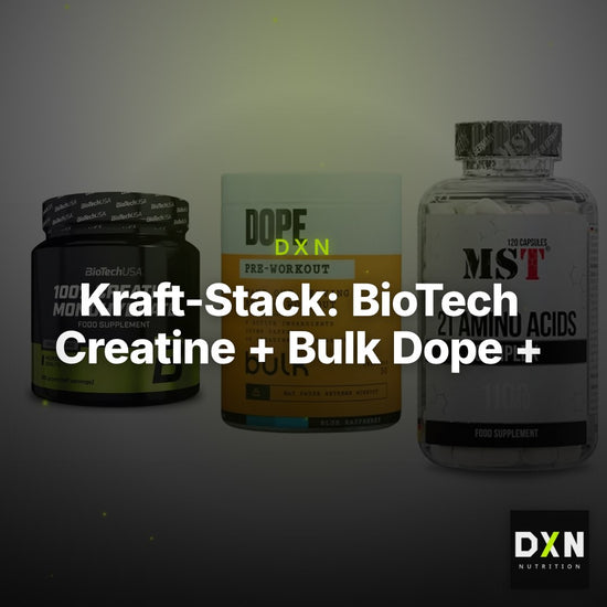 Kraft-Stack: BioTech Creatine + Bulk Dope + MST 21 Amino – Clean Showcase Plus