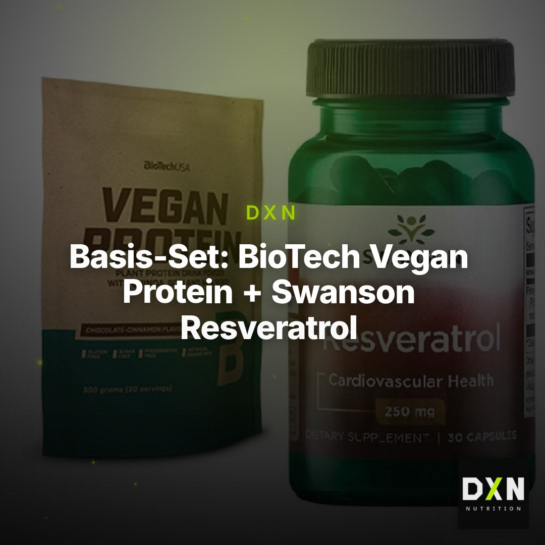 Basis-Set: BioTech Vegan Protein + Swanson Resveratrol – Clean Showcase Plus