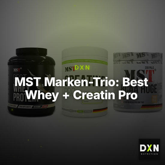 MST Marken-Trio: Best Whey + Creatin Pro + BCAA Huge 200 – Clean Showcase Plus