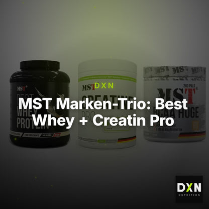 MST Marken-Trio: Best Whey + Creatin Pro + BCAA Huge 200 – Clean Showcase Plus