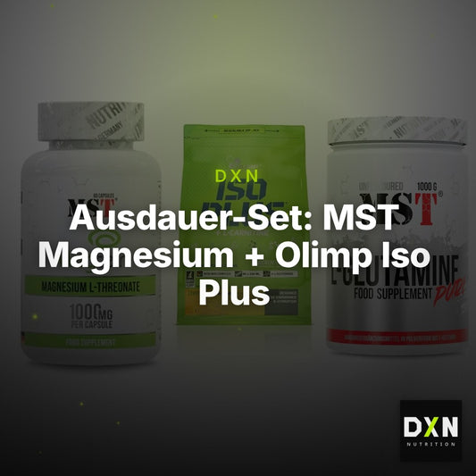 Ausdauer-Set: MST Magnesium + Olimp Iso Plus + MST Glutamine – Clean Showcase Plus