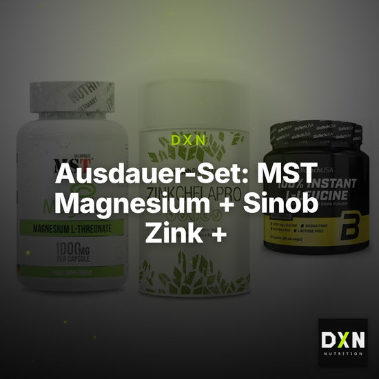 Ausdauer-Set: MST Magnesium + Sinob Zink + BioTech 100% – Clean Showcase Plus