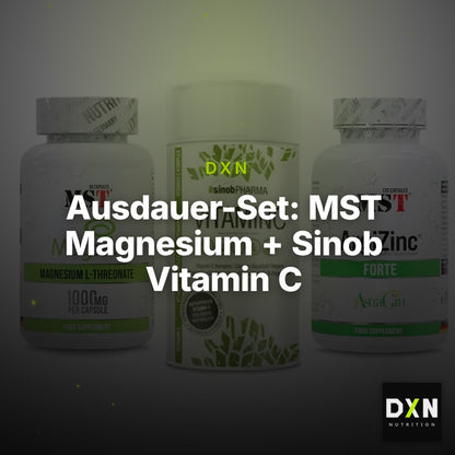 Ausdauer-Set: MST Magnesium + Sinob Vitamin C + MST ArgiZinc – Clean Showcase Plus