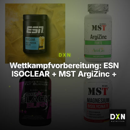 Wettkampfvorbereitung: ESN ISOCLEAR + MST ArgiZinc + 2 weitere – Clean Showcase Plus
