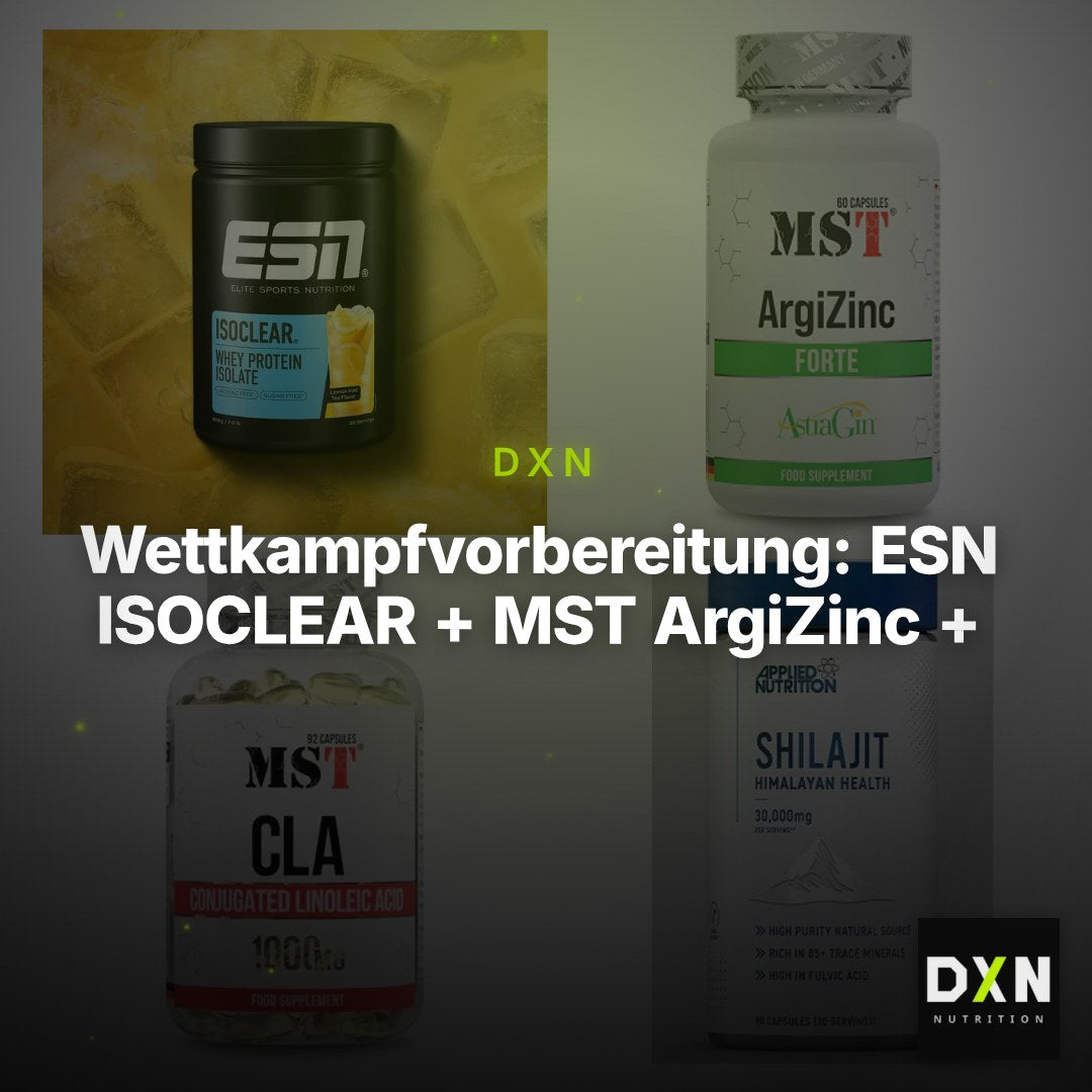 Wettkampfvorbereitung: ESN ISOCLEAR + MST ArgiZinc + 2 weitere – Clean Showcase Plus