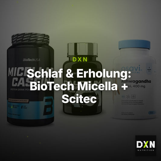 Schlaf & Erholung: BioTech Micella + Scitec Calcium + Osavi Ashwagand – Clean Showcase Plus