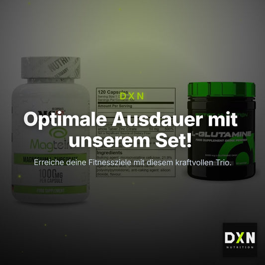 Ausdauer-Set: MST Magnesium + GN Zinc Citrate + Scitec L-Glutami – Clean Showcase Plus