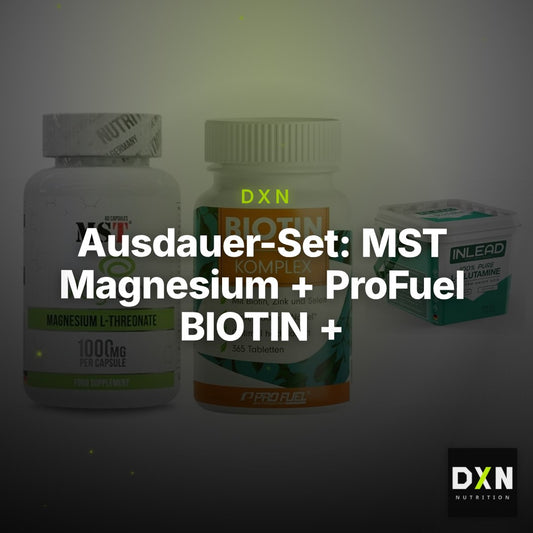 Ausdauer-Set: MST Magnesium + ProFuel BIOTIN + INLEAD L-Glutami – Clean Showcase Plus