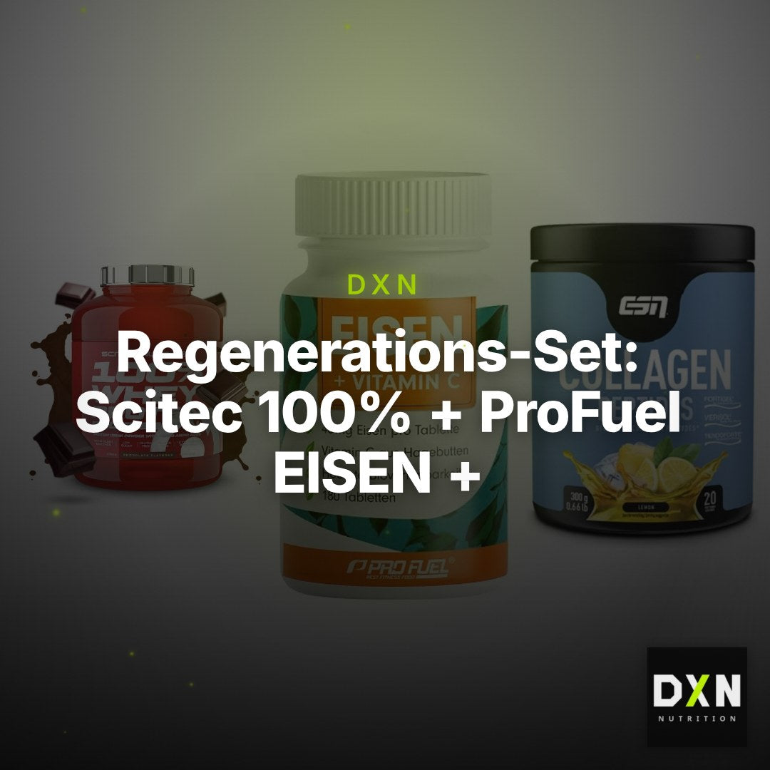 Regenerations-Set: Scitec 100% + ProFuel EISEN + ESN Collagen – Clean Showcase Plus