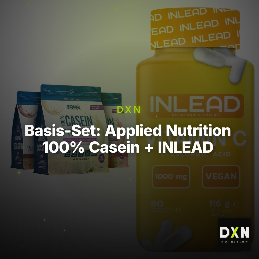 Basis-Set: Applied Nutrition 100% Casein + INLEAD Vitamin C – Clean Showcase Plus