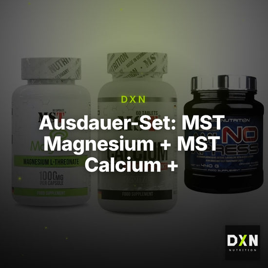 Ausdauer-Set: MST Magnesium + MST Calcium + Scitec Ami-NO – Clean Showcase Plus