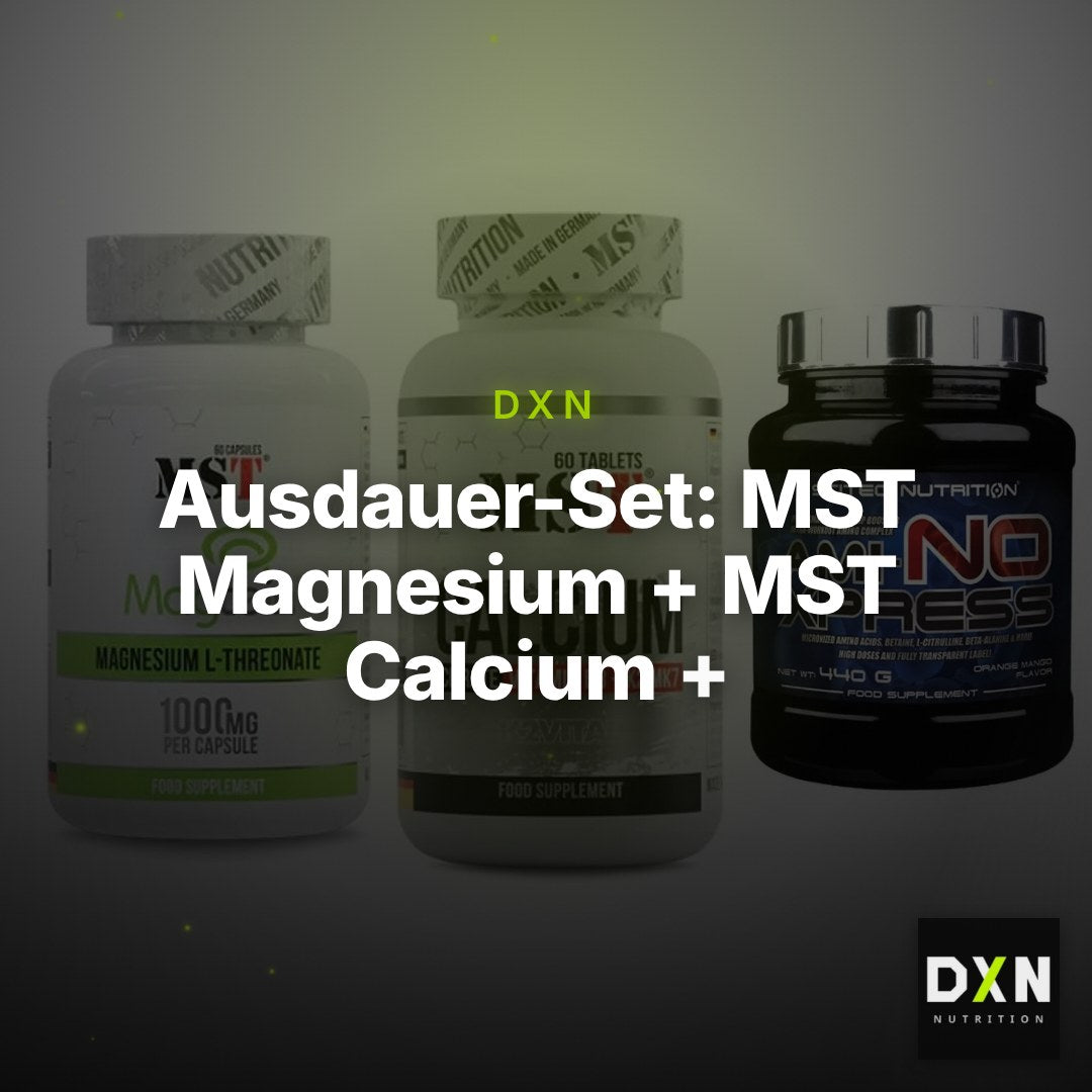 Ausdauer-Set: MST Magnesium + MST Calcium + Scitec Ami-NO – Clean Showcase Plus
