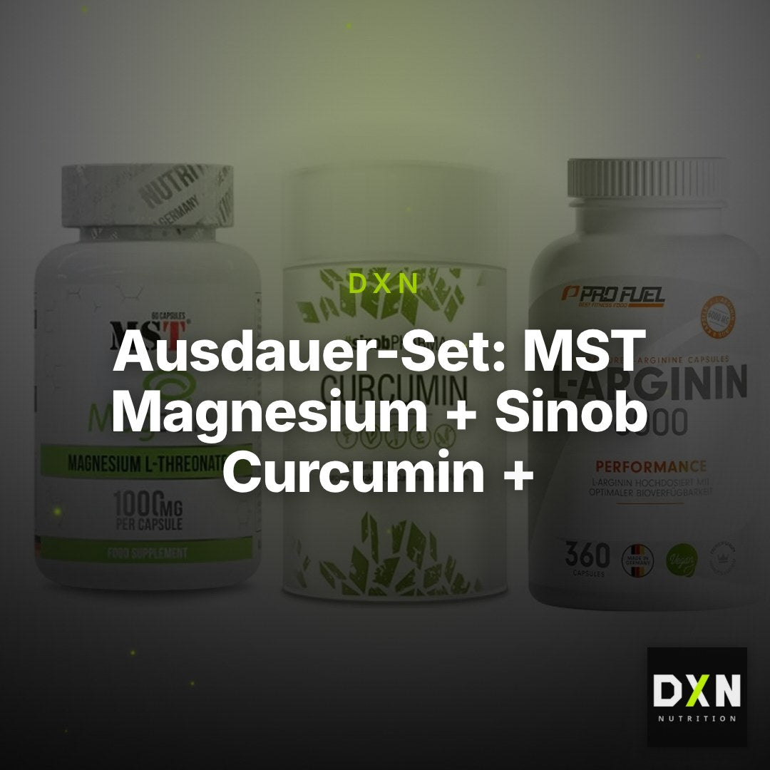 Ausdauer-Set: MST Magnesium + Sinob Curcumin + ProFuel L-Argini – Clean Showcase Plus
