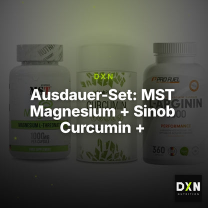 Ausdauer-Set: MST Magnesium + Sinob Curcumin + ProFuel L-Argini – Clean Showcase Plus