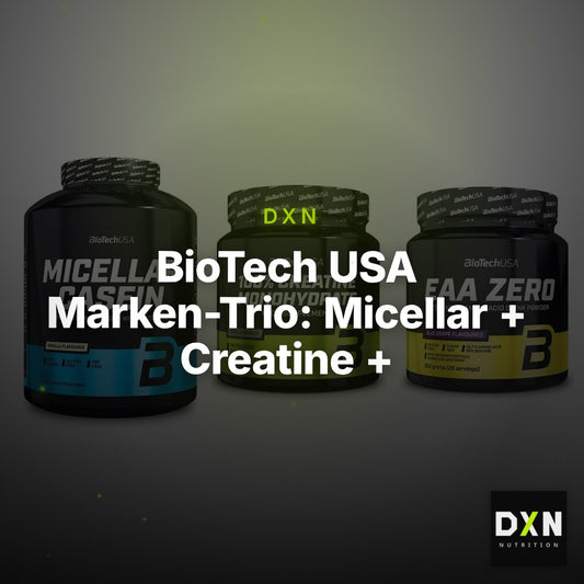 BioTech USA Marken-Trio: Micellar + Creatine + EAA Zero – Clean Showcase Plus