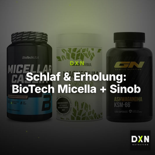 Schlaf & Erholung: BioTech Micella + Sinob Magnesium + GN Ashwagandha – Clean Showcase Plus