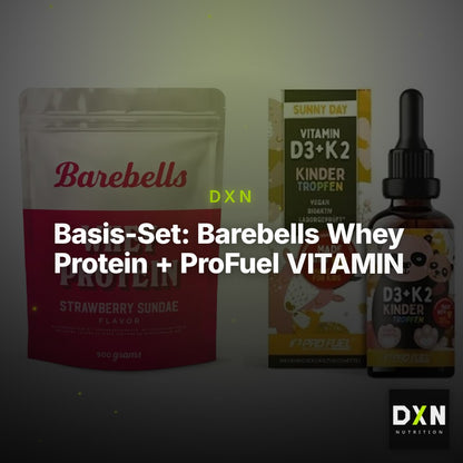 Basis-Set: Barebells Whey Protein + ProFuel VITAMIN D3 + K2 Kinder – Clean Showcase Plus