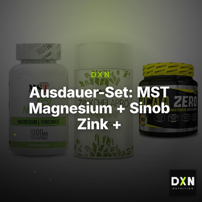 Ausdauer-Set: MST Magnesium + Sinob Zink + BioTech BCAA – Clean Showcase Plus