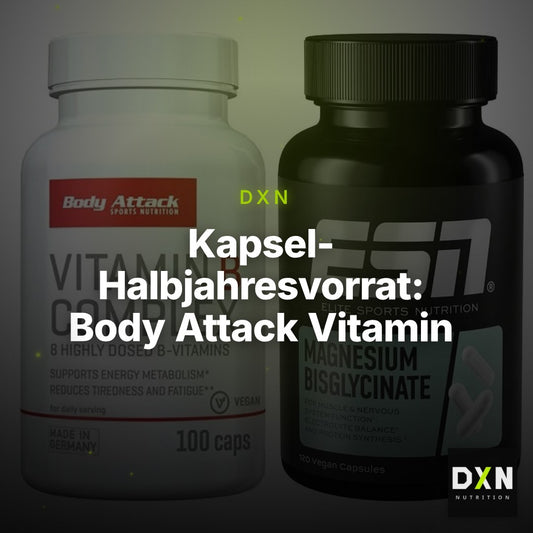 Kapsel-Halbjahresvorrat: Body Attack Vitamin – 180 Tage, 220 Kapseln – Clean Showcase Plus