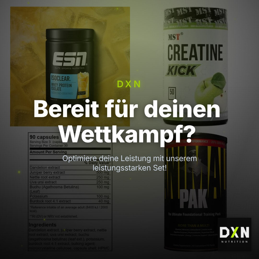 Wettkampfvorbereitung: ESN ISOCLEAR + MST Creatine + 2 weitere – Clean Showcase Plus