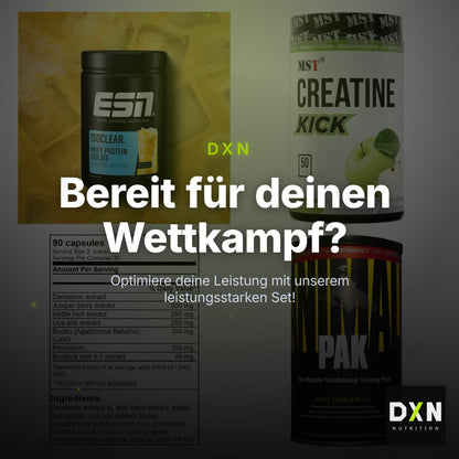 Wettkampfvorbereitung: ESN ISOCLEAR + MST Creatine + 2 weitere – Clean Showcase Plus