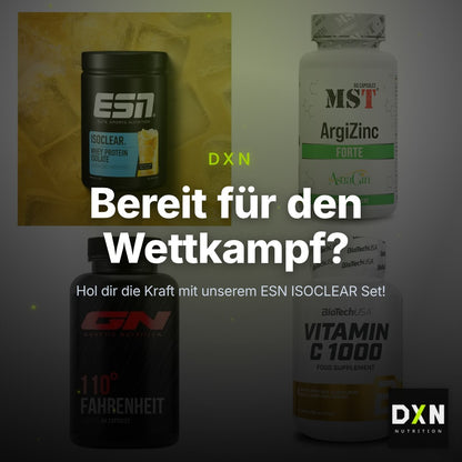 Wettkampfvorbereitung: ESN ISOCLEAR + MST ArgiZinc + 2 weitere – Clean Showcase Plus