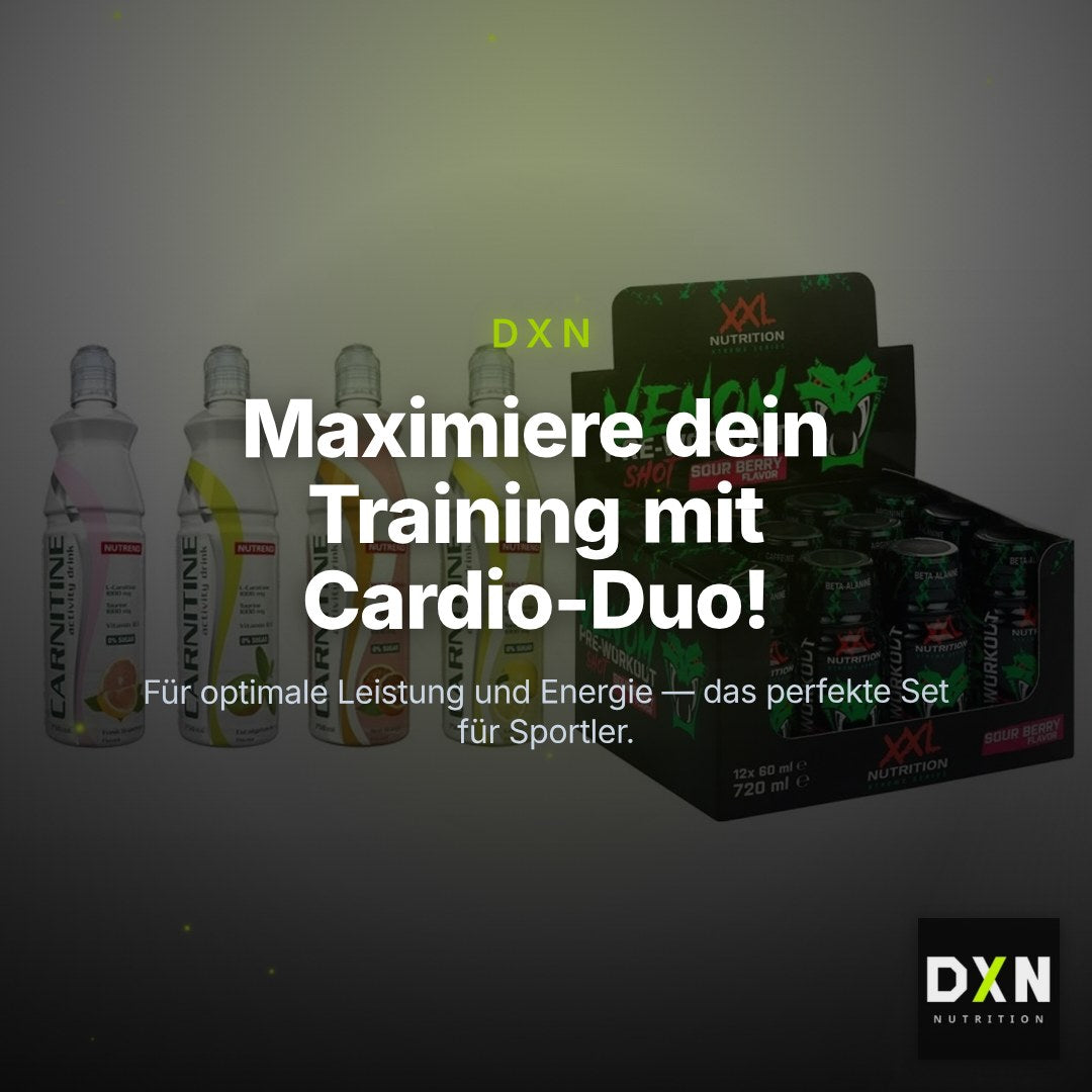 Cardio-Duo: Nutrend Activity + XXL Nutrition Venom Shot – Clean Showcase Plus
