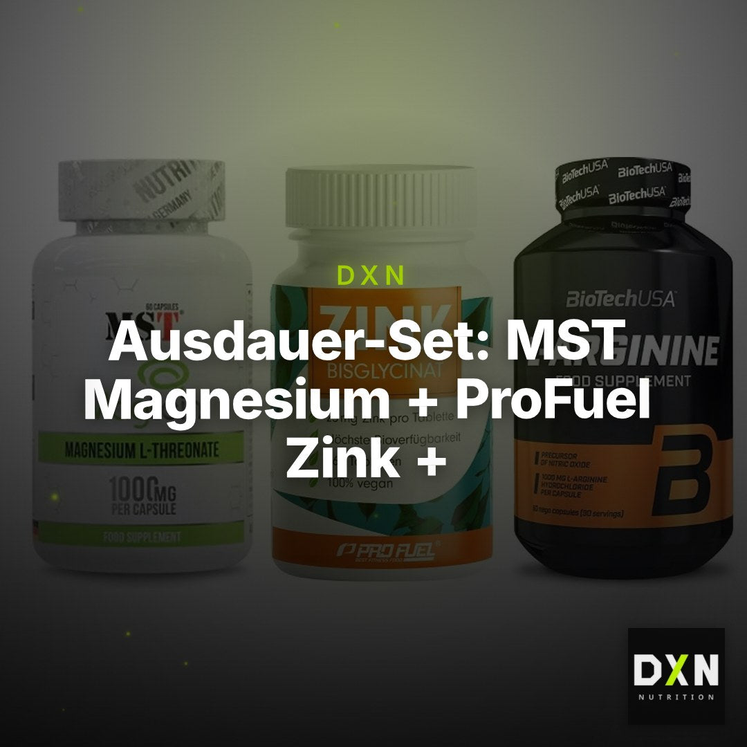 Ausdauer-Set: MST Magnesium + ProFuel Zink + BioTech L-Argini – Clean Showcase Plus