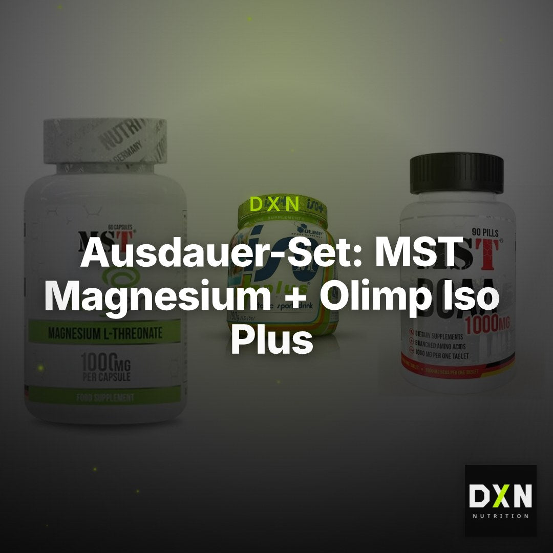 Ausdauer-Set: MST Magnesium + Olimp Iso Plus + MST BCAA 1000 – Clean Showcase Plus