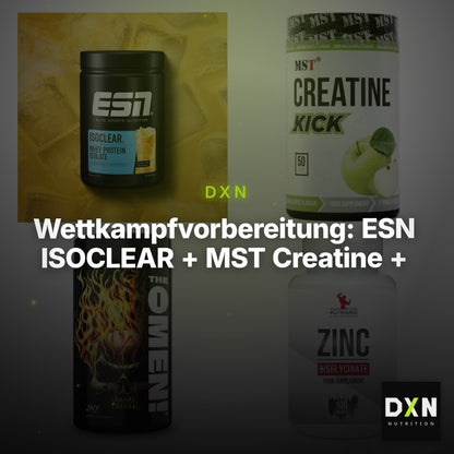 Wettkampfvorbereitung: ESN ISOCLEAR + MST Creatine + 2 weitere – Clean Showcase Plus
