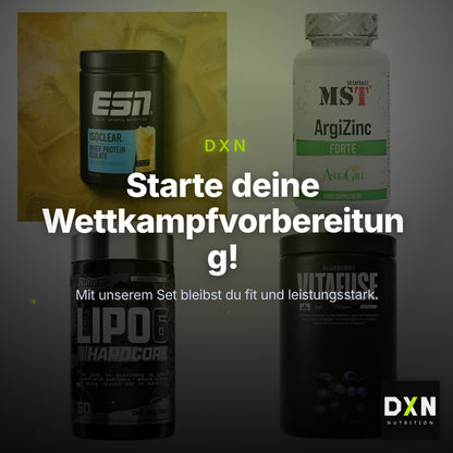 Wettkampfvorbereitung: ESN ISOCLEAR + MST ArgiZinc + 2 weitere – Clean Showcase Plus