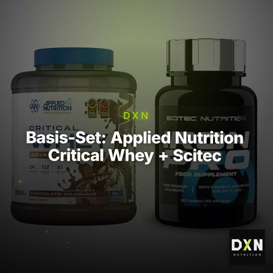 Basis-Set: Applied Nutrition Critical Whey + Scitec Iron Pro – Clean Showcase Plus