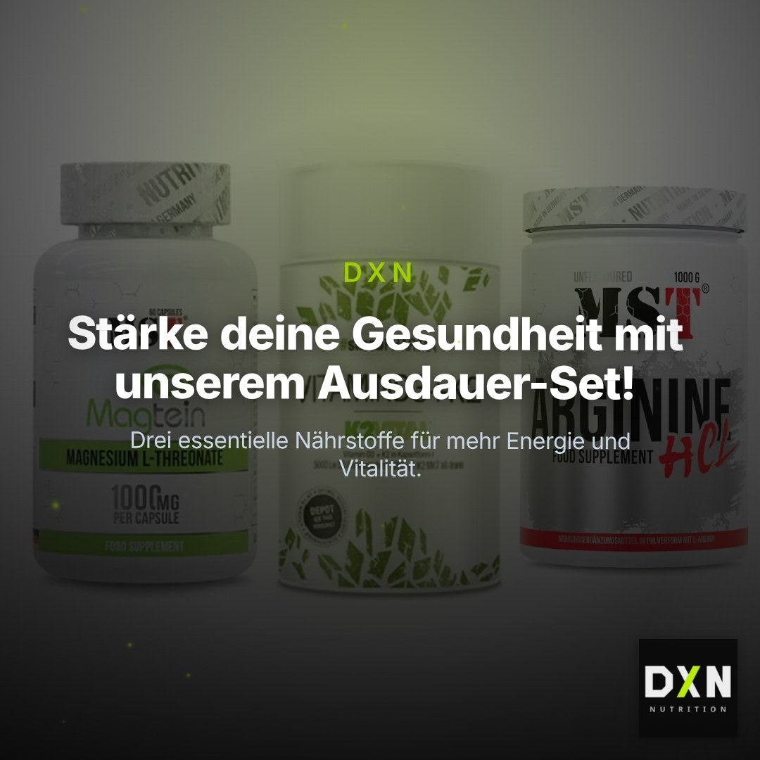 Ausdauer-Set: MST Magnesium + Sinob Vitamin D3 + MST Arginine HCL – Clean Showcase Plus