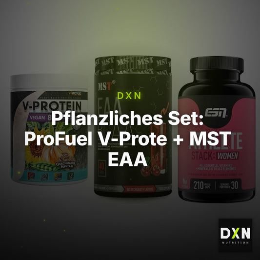 Pflanzliches Set: ProFuel V-Prote + MST EAA & BCAA + ESN Athlete – Clean Showcase Plus