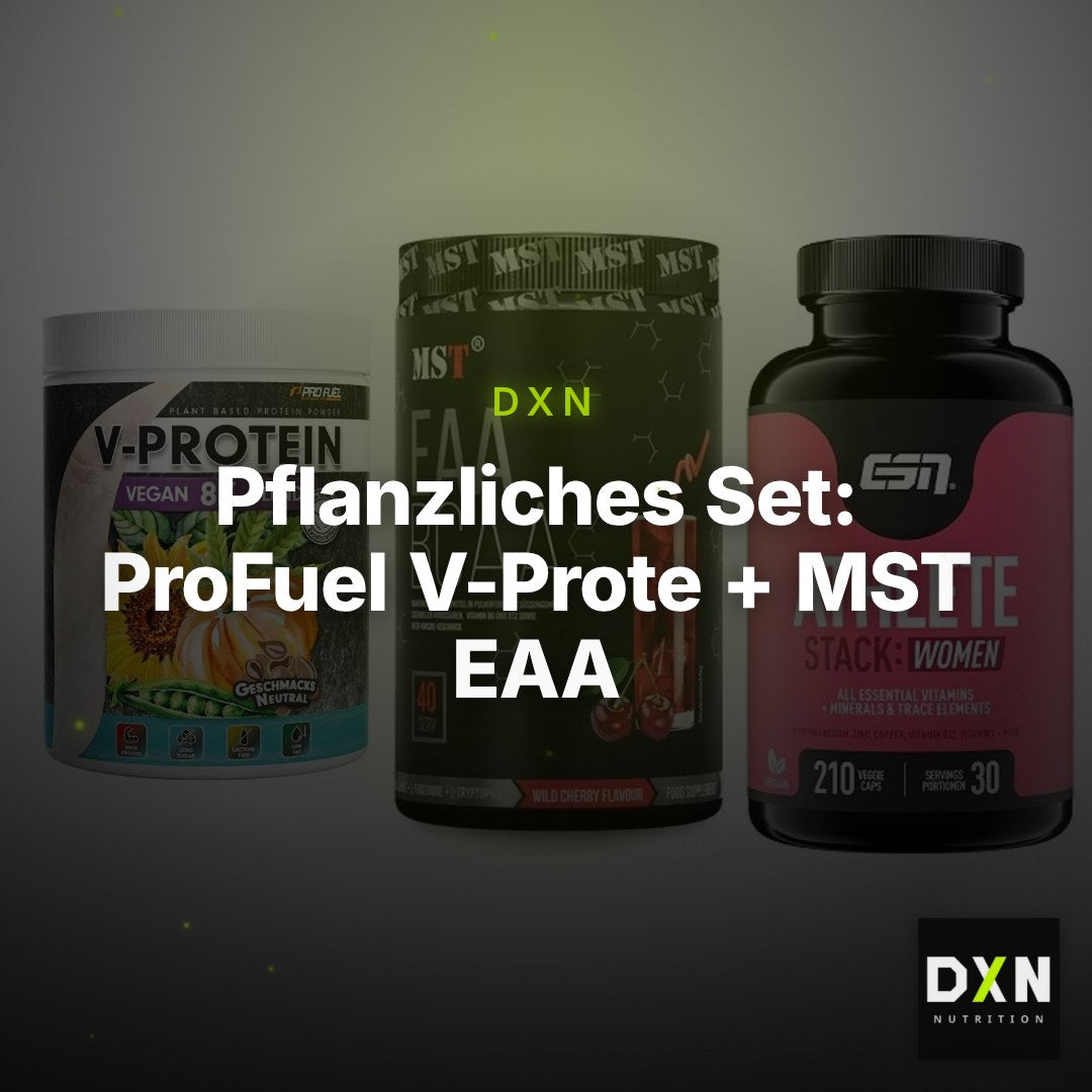 Pflanzliches Set: ProFuel V-Prote + MST EAA & BCAA + ESN Athlete – Clean Showcase Plus