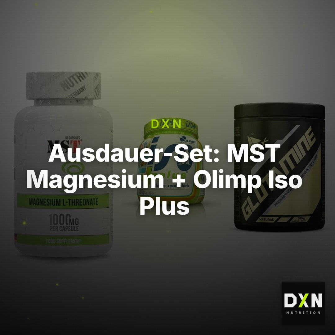 Ausdauer-Set: MST Magnesium + Olimp Iso Plus + Peak Glutamin – Clean Showcase Plus