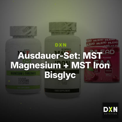 Ausdauer-Set: MST Magnesium + MST Iron Bisglyc + INLEAD EAA – Clean Showcase Plus