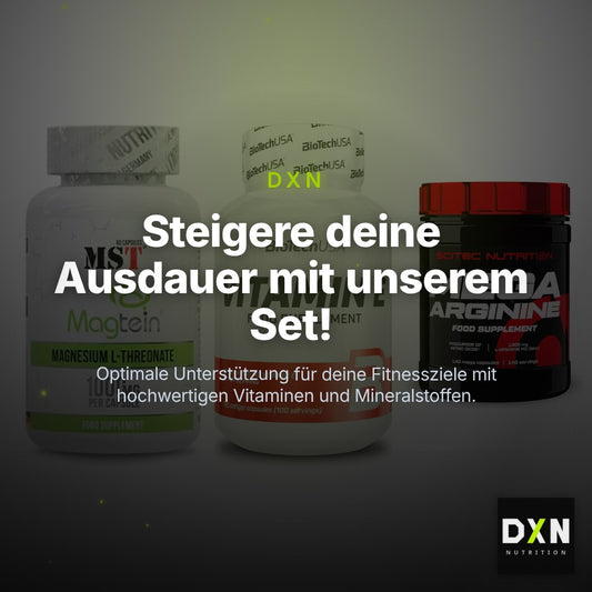 Ausdauer-Set: MST Magnesium + BioTech Vitamin + Scitec Mega – Clean Showcase Plus