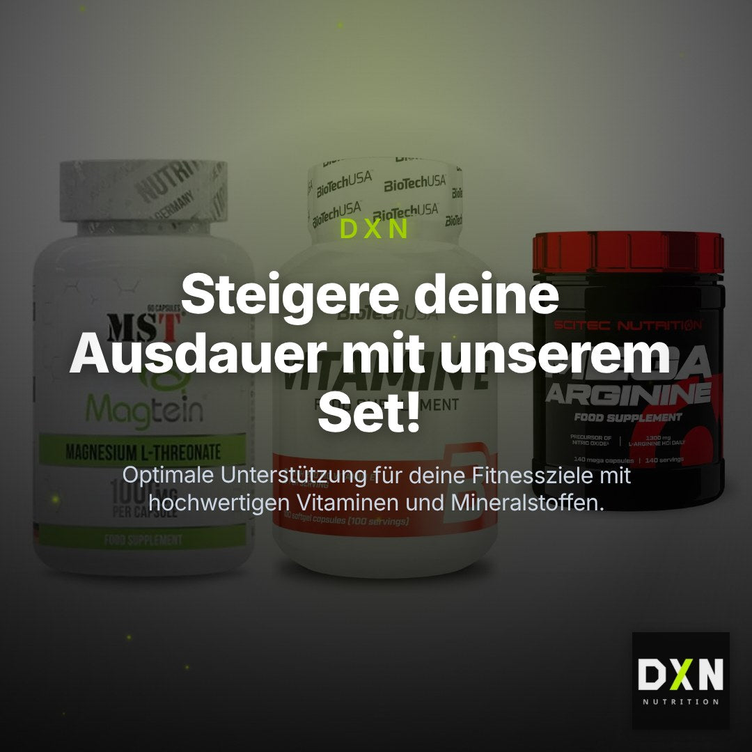 Ausdauer-Set: MST Magnesium + BioTech Vitamin + Scitec Mega – Clean Showcase Plus