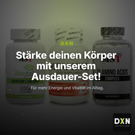 Ausdauer-Set: MST Magnesium + BioTech Vitamin + MST 21 Amino – Clean Showcase Plus