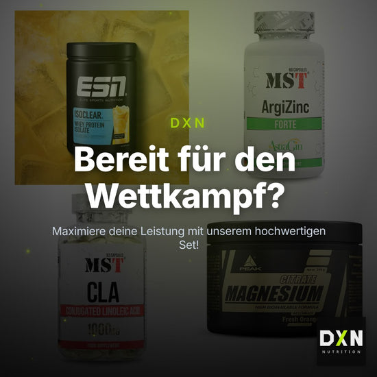 Wettkampfvorbereitung: ESN ISOCLEAR + MST ArgiZinc + 2 weitere – Clean Showcase Plus