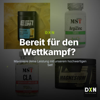Wettkampfvorbereitung: ESN ISOCLEAR + MST ArgiZinc + 2 weitere – Clean Showcase Plus