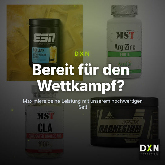 Wettkampfvorbereitung: ESN ISOCLEAR + MST ArgiZinc + 2 weitere – Clean Showcase Plus