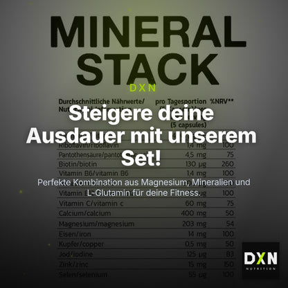 Ausdauer-Set: MST Magnesium + INLEAD Mineral + INLEAD L-Glutami – Clean Showcase Plus