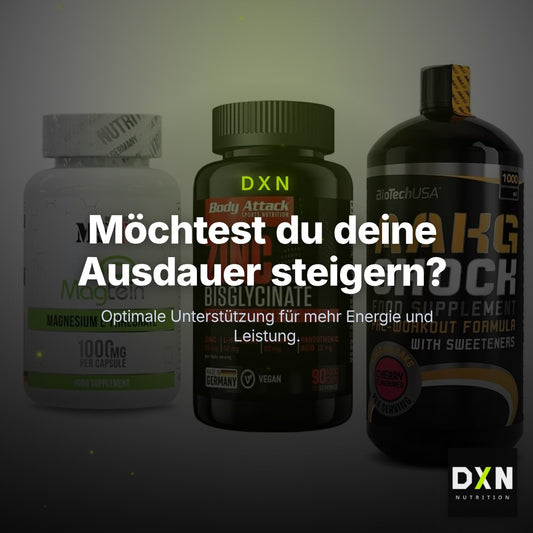Ausdauer-Set: MST Magnesium + Body Attack Zink + BioTech AAKG – Clean Showcase Plus