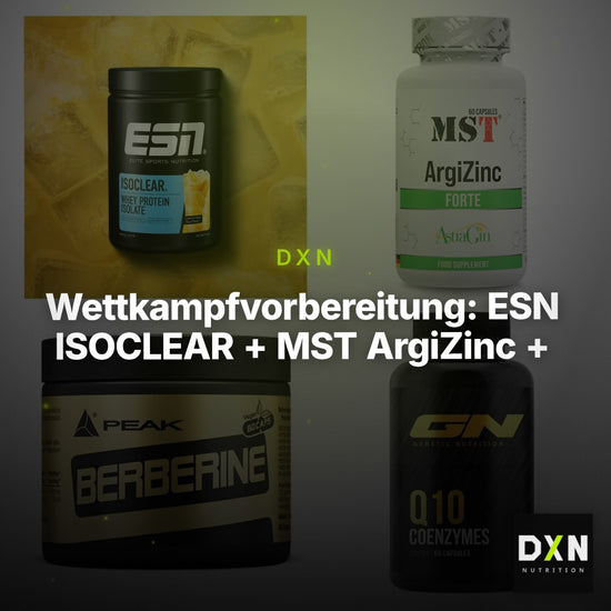 Wettkampfvorbereitung: ESN ISOCLEAR + MST ArgiZinc + 2 weitere – Clean Showcase Plus
