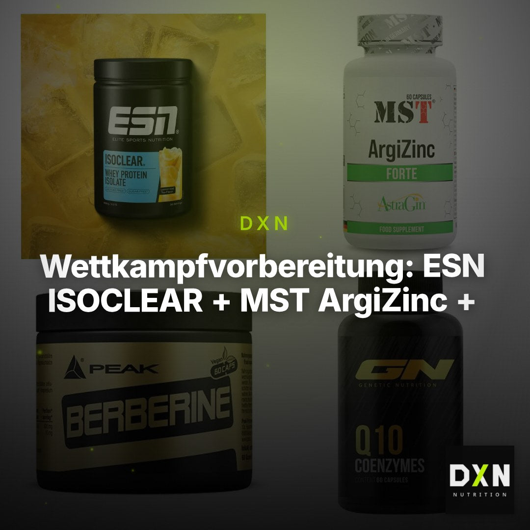 Wettkampfvorbereitung: ESN ISOCLEAR + MST ArgiZinc + 2 weitere – Clean Showcase Plus
