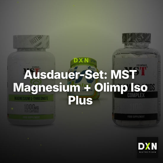 Ausdauer-Set: MST Magnesium + Olimp Iso Plus + MST 21 Amino – Clean Showcase Plus