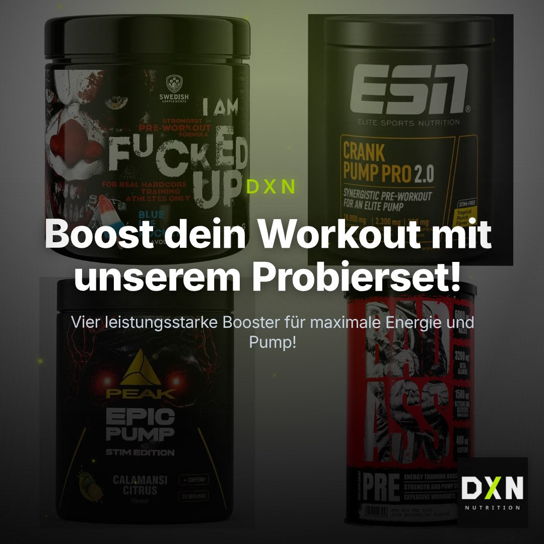 Booster-Probierset: Swedish Supplemen + ESN Crank Pump + 2 weitere – Clean Showcase Plus